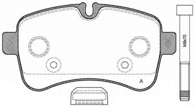 OPEN PARTS bpa128200 -  Комплект тормозных колодок, дисковый тормоз